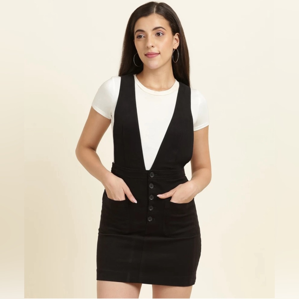Black Overall Dress
